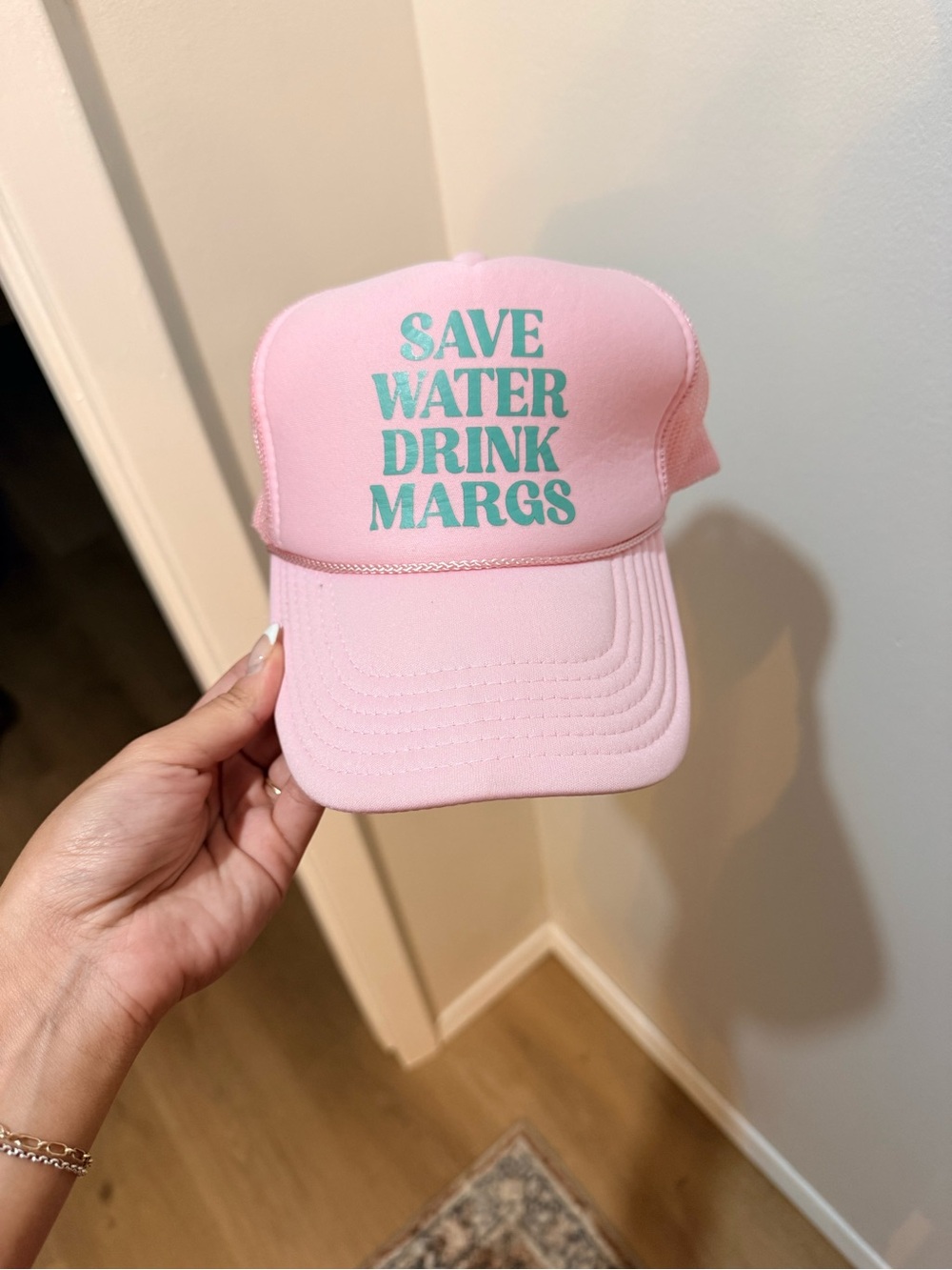 Pink 'Save Water Drink Margs' Trucker Hat